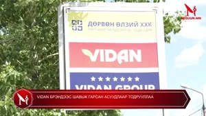 VIDAN БРЭНДЭЭС ШАВЬЖ ГАРСАН АСУУДЛААР ТОДРУУЛЛАА