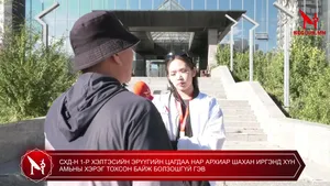 СХД-Н 1-Р ХЭЛТЭСИЙН ЭРҮҮГИЙН ЦАГДАА НАР АРХИАР ШАХАН ИРГЭНД ХҮН АМЬНЫ ХЭРЭГ ТОХСОН БАЙЖ БОЛЗОШГҮЙ ГЭВ
