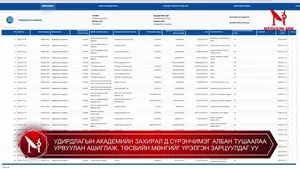 УДИРДЛАГЫН АКАДЕМИЙН ЗАХИРАЛ Д.СҮРЭНЧИМЭГ АЛБАН ТУШААЛАА УРВУУЛАН АШИГЛАЖ, ТӨСВИЙН МӨНГИЙГ ҮРЭЛГЭН ЗАРЦУУЛДАГ УУ ?